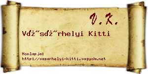 Vásárhelyi Kitti névjegykártya