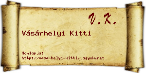 Vásárhelyi Kitti névjegykártya